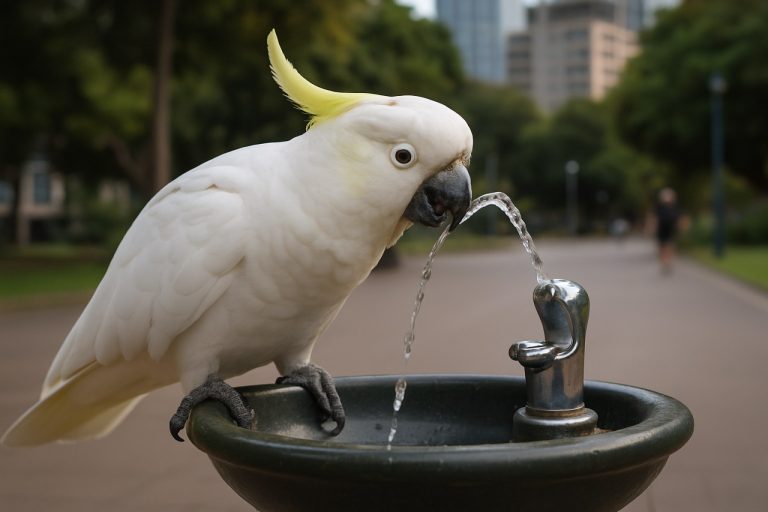 Cacatuile Își Depășesc Limitările în Sydney: Păsări Istețe Învăță Să Folosească Fântânile de Apa ale Orașului